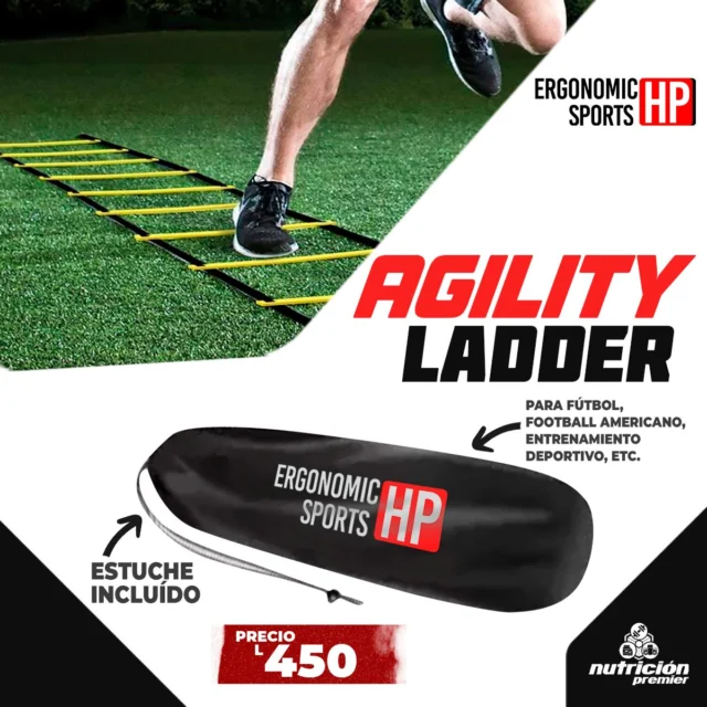 Agility Ladder Escalera de entrenamiento de velocidad de 8 metros con 16 peldaños ajustables, para fútbol, ​​fútbol, ​​entrenamiento deportivo, incluye bolsa de transporte resistente, escalera de velocidad 🔥

#ergonomicsport #comfort #fitness #gym #workout